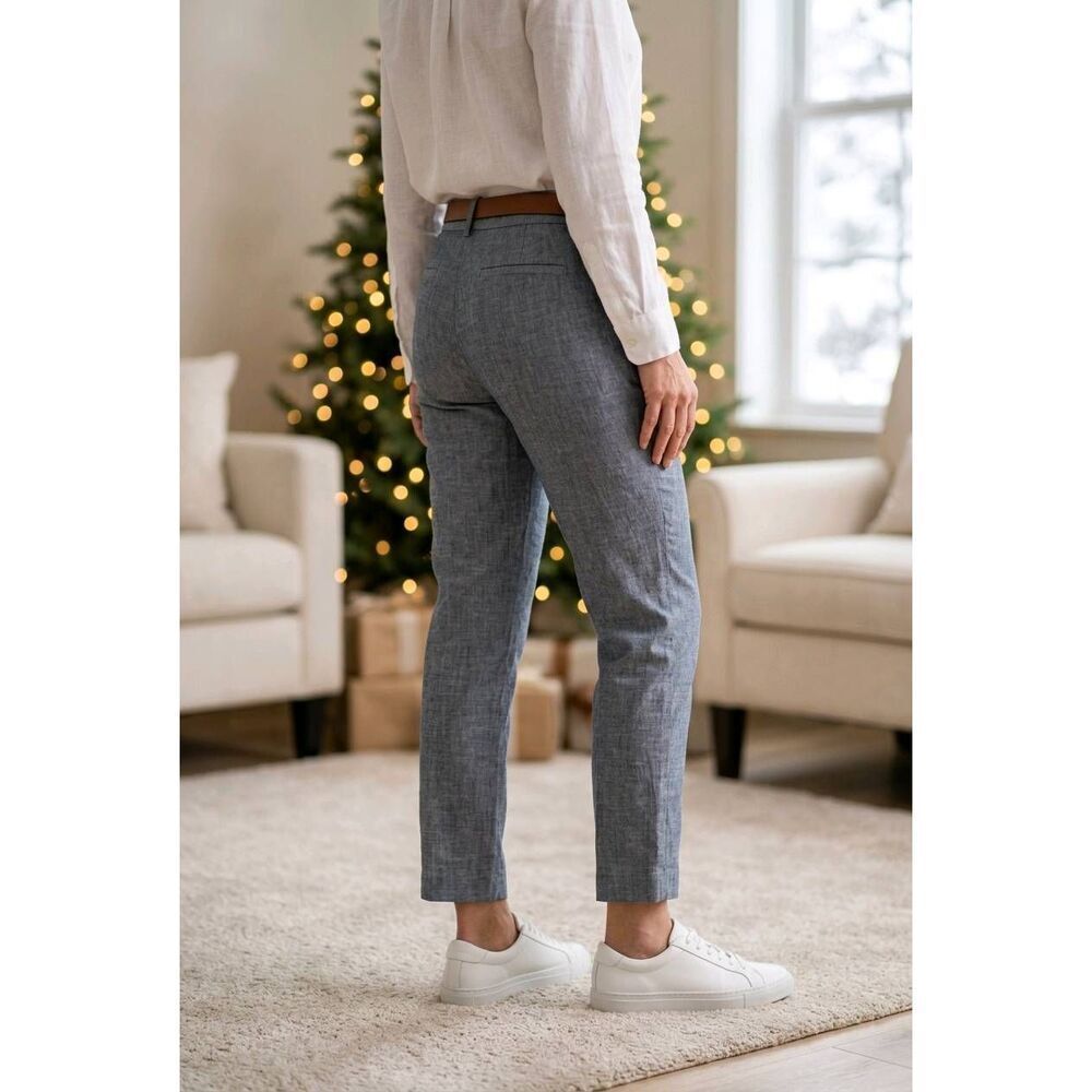 🔺️Banana Republic Blue Sloan Crop Pants Petite 2